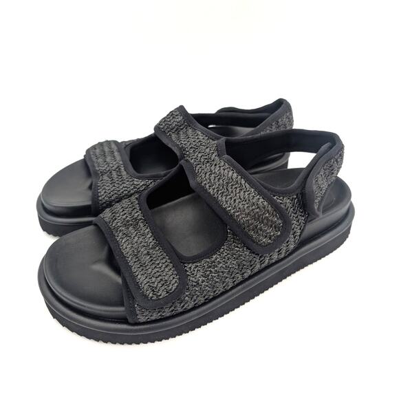 ABound Chance Platform Sandal Women's Hook & Loop Black Size US9.5M EU40 - Picture 1 of 13